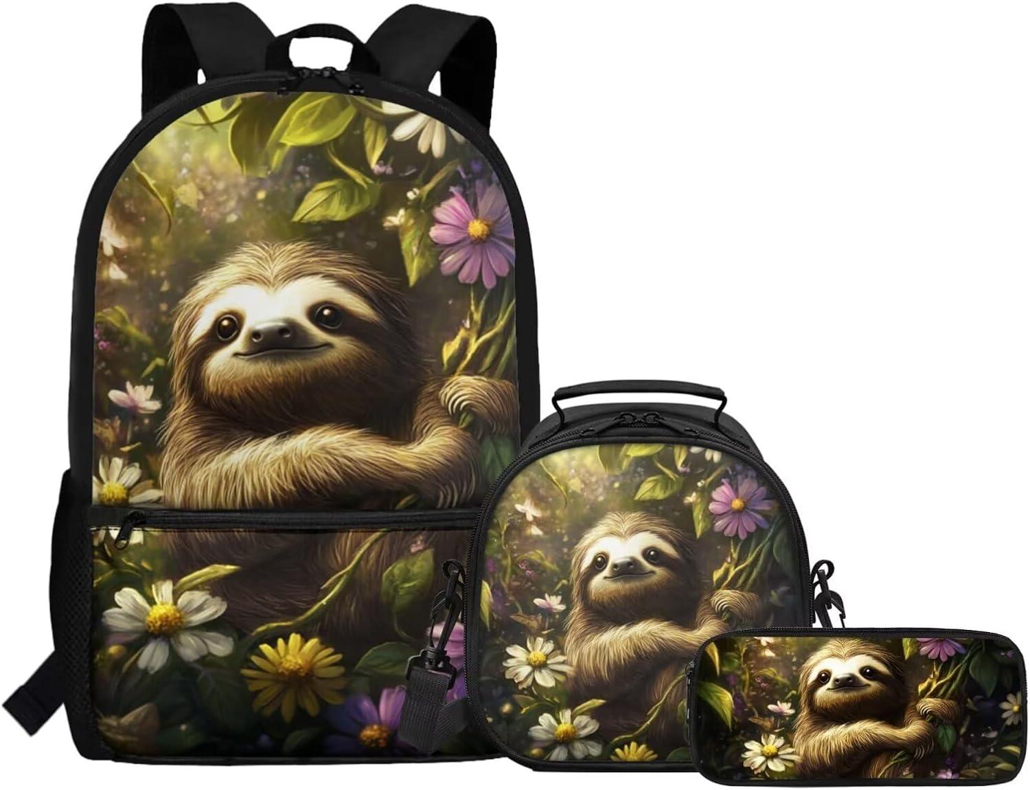 Gomyblomy Kawaii Otter Backpack for Girls 8-10 with Lunch Box Set of 3 Elementary School Backpack for Girls 10-12 Years Old Lightweight Kids School Bookbag Pencil Case Travel Rucksack - Image 16