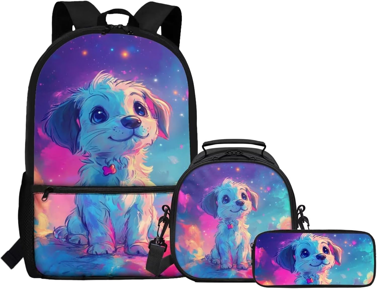 Gomyblomy Kawaii Otter Backpack for Girls 8-10 with Lunch Box Set of 3 Elementary School Backpack for Girls 10-12 Years Old Lightweight Kids School Bookbag Pencil Case Travel Rucksack - Image 21