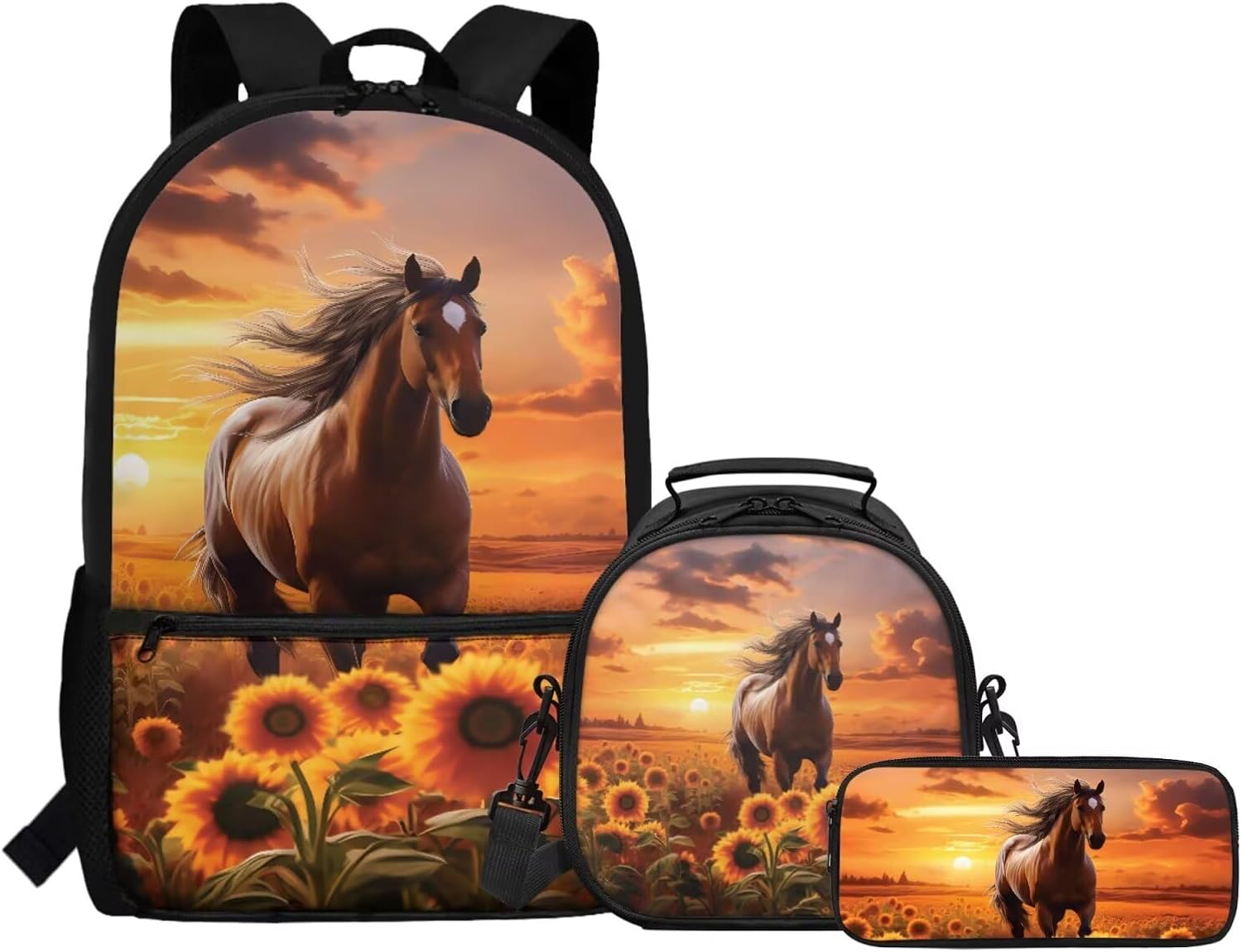 Gomyblomy Kawaii Otter Backpack for Girls 8-10 with Lunch Box Set of 3 Elementary School Backpack for Girls 10-12 Years Old Lightweight Kids School Bookbag Pencil Case Travel Rucksack - Image 18