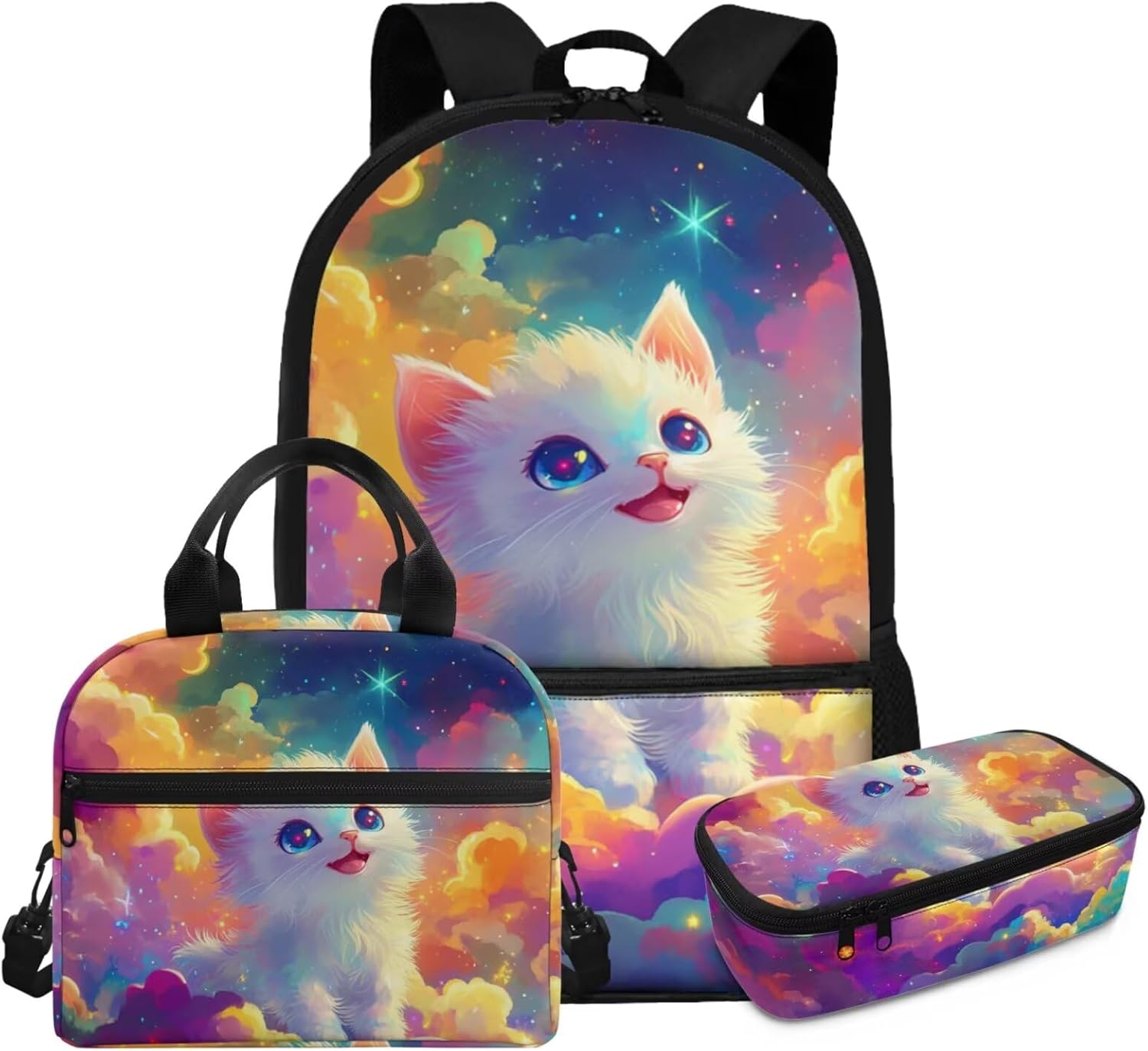 Gomyblomy Lamb Highland Cow Backpack for Girls 6-8 Kawaii Kids Bookbag with Lunch Box for Elementary Kindergarten Cute Backpack for School Girls Lightweight 3 Piece Kids School Bag - Image 14