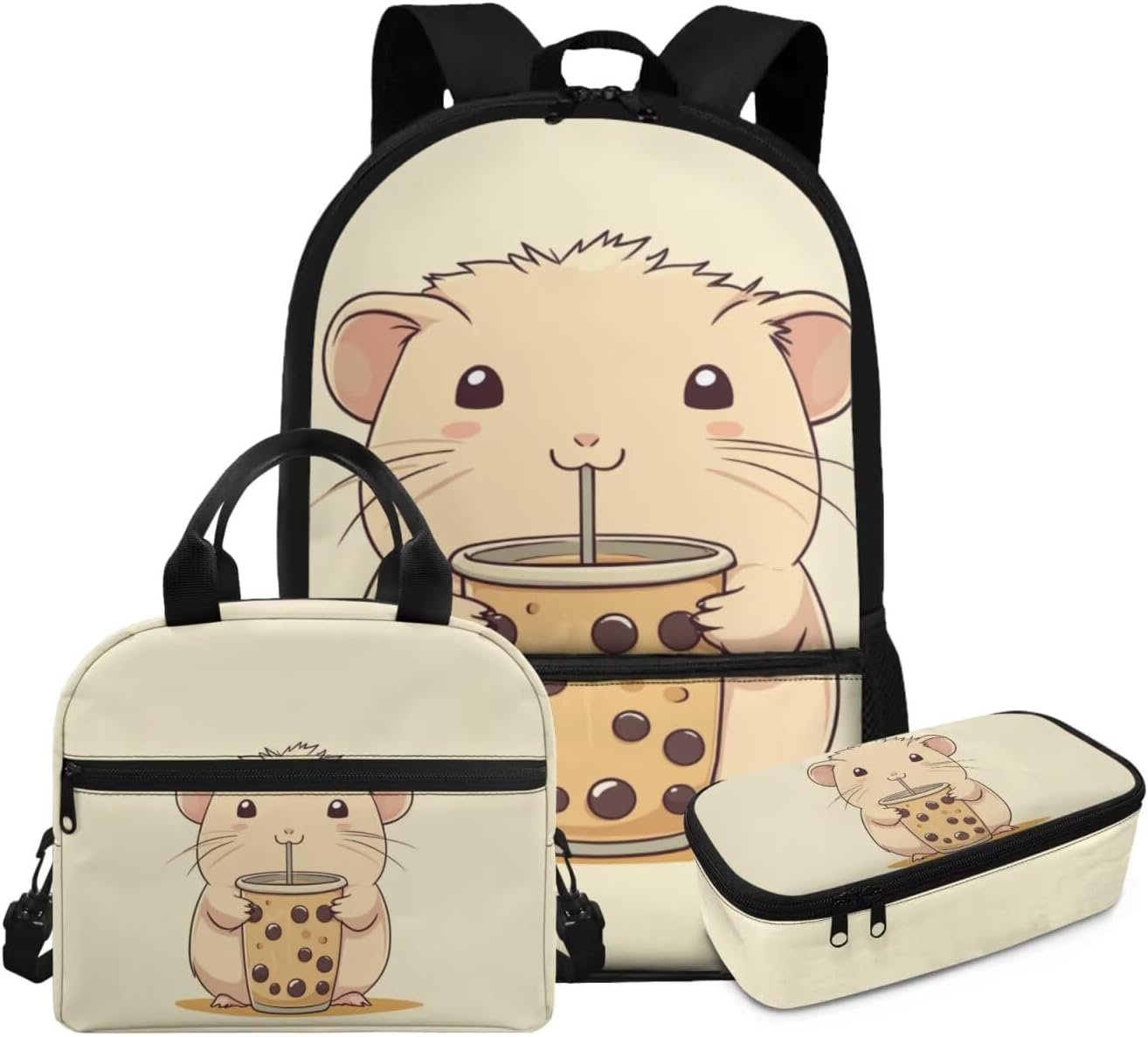 Gomyblomy Lamb Highland Cow Backpack for Girls 6-8 Kawaii Kids Bookbag with Lunch Box for Elementary Kindergarten Cute Backpack for School Girls Lightweight 3 Piece Kids School Bag - Image 23