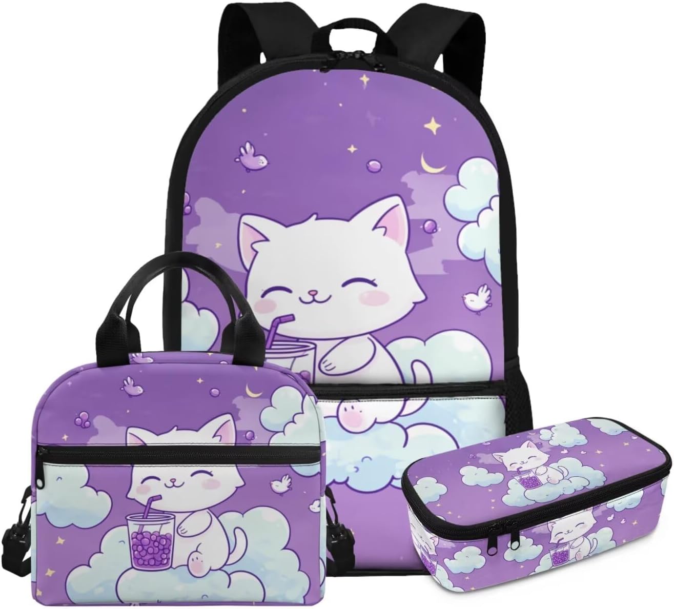 Gomyblomy Lamb Highland Cow Backpack for Girls 6-8 Kawaii Kids Bookbag with Lunch Box for Elementary Kindergarten Cute Backpack for School Girls Lightweight 3 Piece Kids School Bag - Image 27