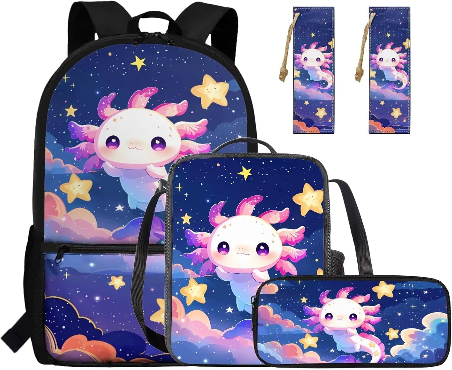 Gomyblomy Strawberry Cow Backpack for Girls 6-8 8-10 Kawaii Pink School Bag for Girls 4 in1 Set Kids Bookbag with Lunch Box Pencil Case Bookmarks for Elementary Kindergarten Cute Book Bags - Image 22