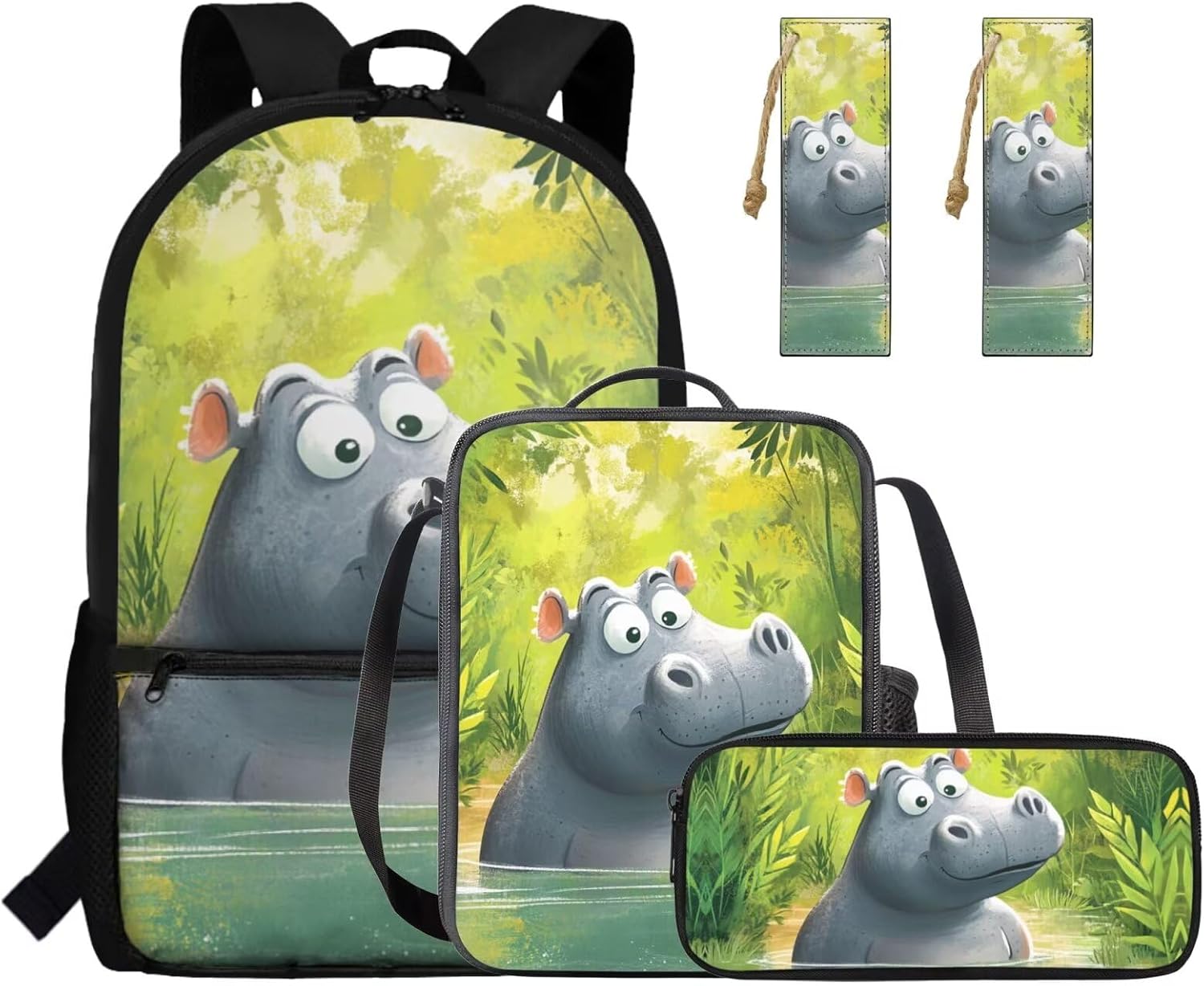 Gomyblomy Strawberry Cow Backpack for Girls 6-8 8-10 Kawaii Pink School Bag for Girls 4 in1 Set Kids Bookbag with Lunch Box Pencil Case Bookmarks for Elementary Kindergarten Cute Book Bags - Image 40