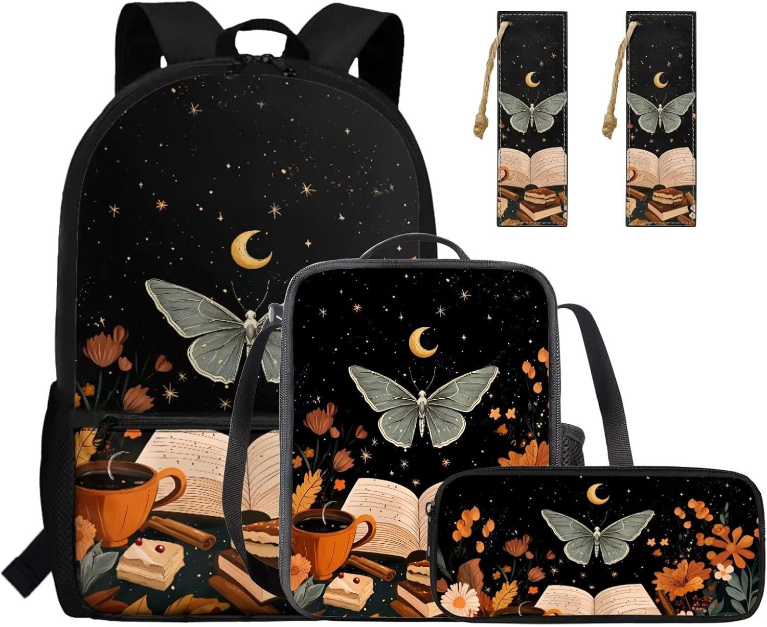 Gomyblomy Strawberry Cow Backpack for Girls 6-8 8-10 Kawaii Pink School Bag for Girls 4 in1 Set Kids Bookbag with Lunch Box Pencil Case Bookmarks for Elementary Kindergarten Cute Book Bags - Image 39