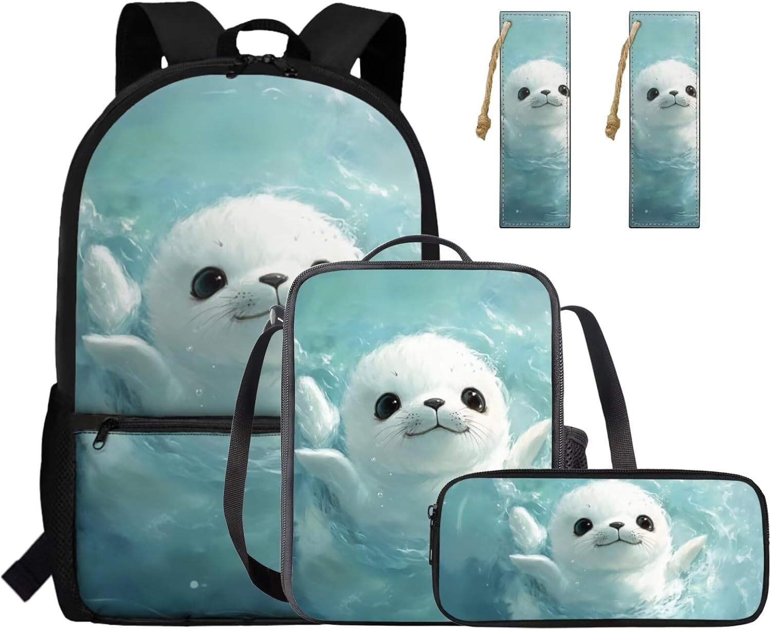 Gomyblomy Strawberry Cow Backpack for Girls 6-8 8-10 Kawaii Pink School Bag for Girls 4 in1 Set Kids Bookbag with Lunch Box Pencil Case Bookmarks for Elementary Kindergarten Cute Book Bags - Image 47