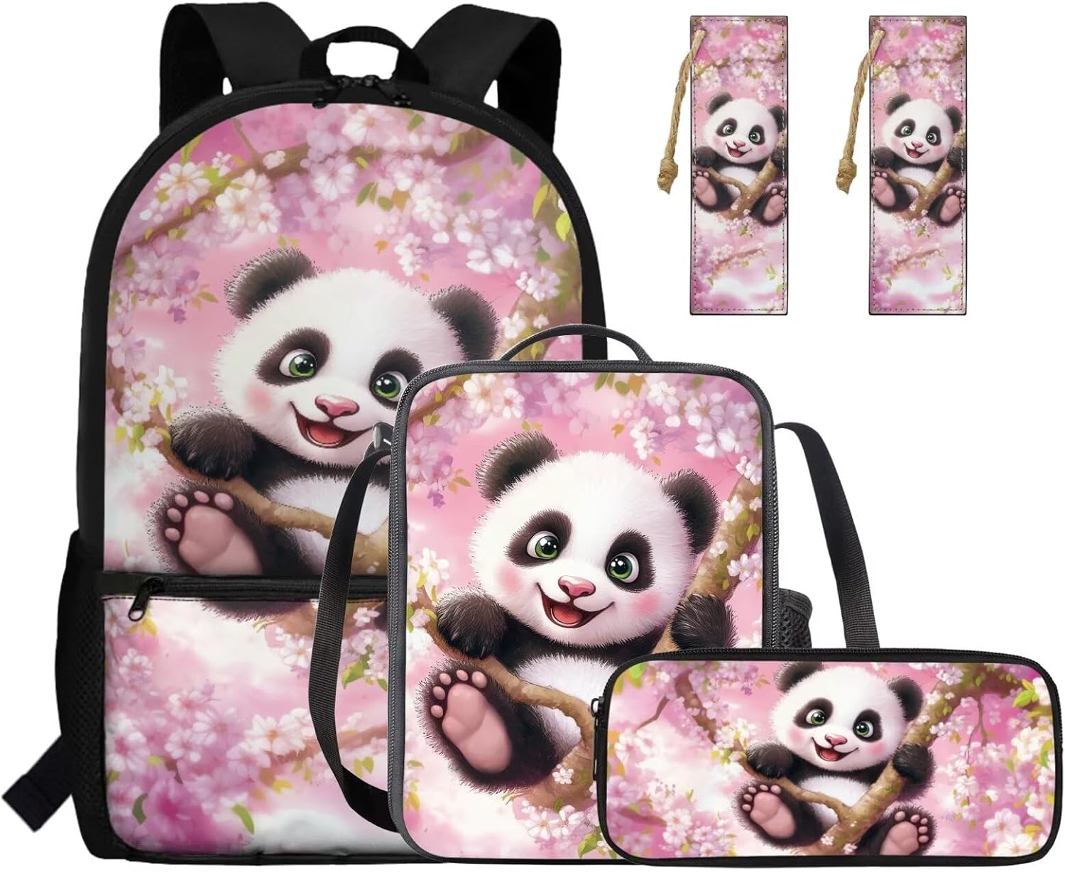 Gomyblomy Strawberry Cow Backpack for Girls 6-8 8-10 Kawaii Pink School Bag for Girls 4 in1 Set Kids Bookbag with Lunch Box Pencil Case Bookmarks for Elementary Kindergarten Cute Book Bags - Image 20