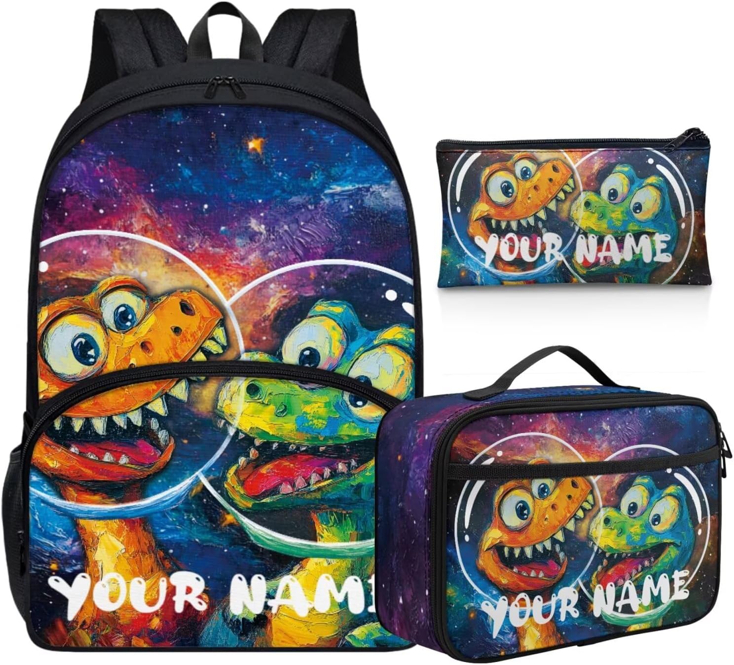 Howilath Mushroom Frog Backpack for Boys Kids Backpack with Lunch Box Aesthetic Pencil Case 3PCS Set 4th 5th 6th Grade Cute Bookbag 17 inch Kawaii School Bag with Name Customized - Image 8
