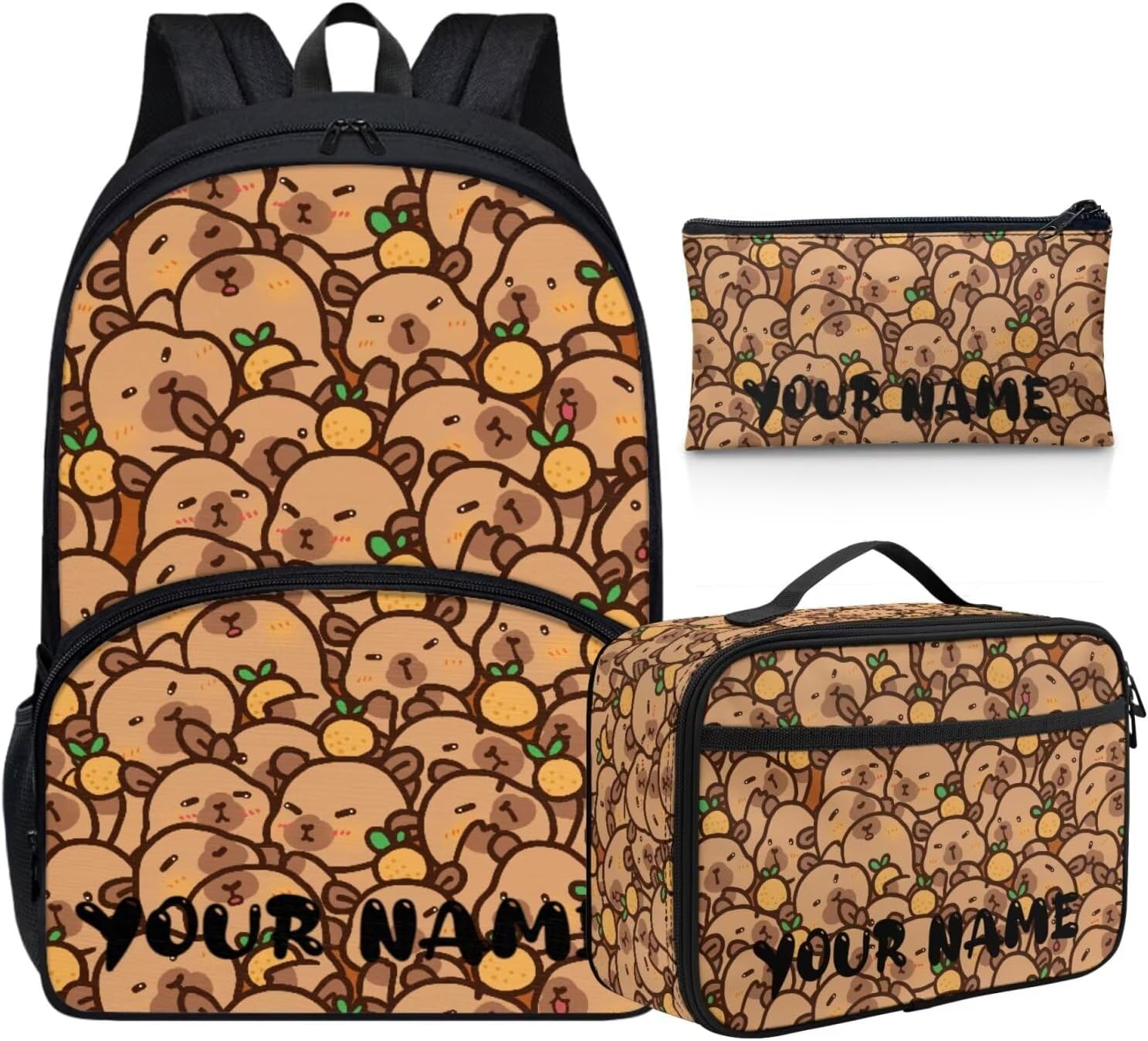 Howilath Mushroom Frog Backpack for Boys Kids Backpack with Lunch Box Aesthetic Pencil Case 3PCS Set 4th 5th 6th Grade Cute Bookbag 17 inch Kawaii School Bag with Name Customized - Image 22