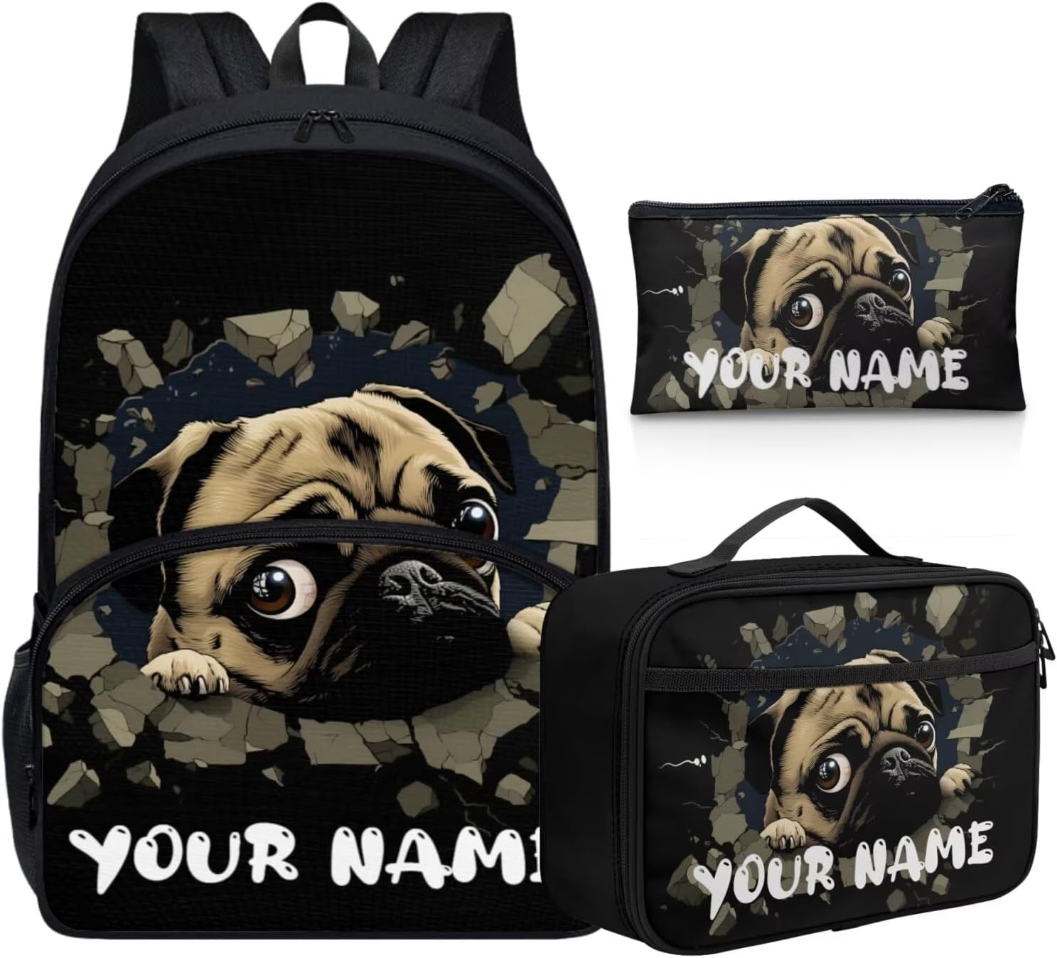 Howilath Mushroom Frog Backpack for Boys Kids Backpack with Lunch Box Aesthetic Pencil Case 3PCS Set 4th 5th 6th Grade Cute Bookbag 17 inch Kawaii School Bag with Name Customized - Image 16