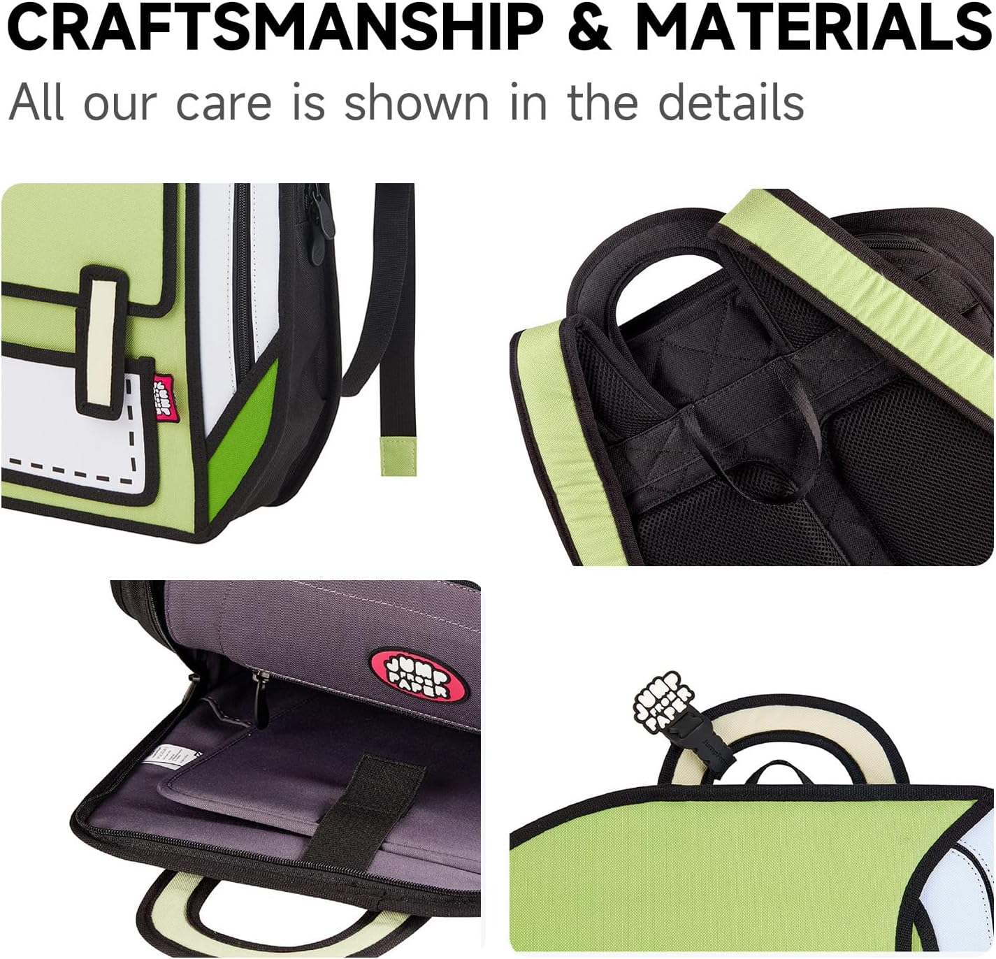 JUMPFROMPAPER 2D Cartoon Backpack (Spaceman), Fun Novelty Backpacks Bags for Adults and Senior Year, Laptop and Essentials - Image 3