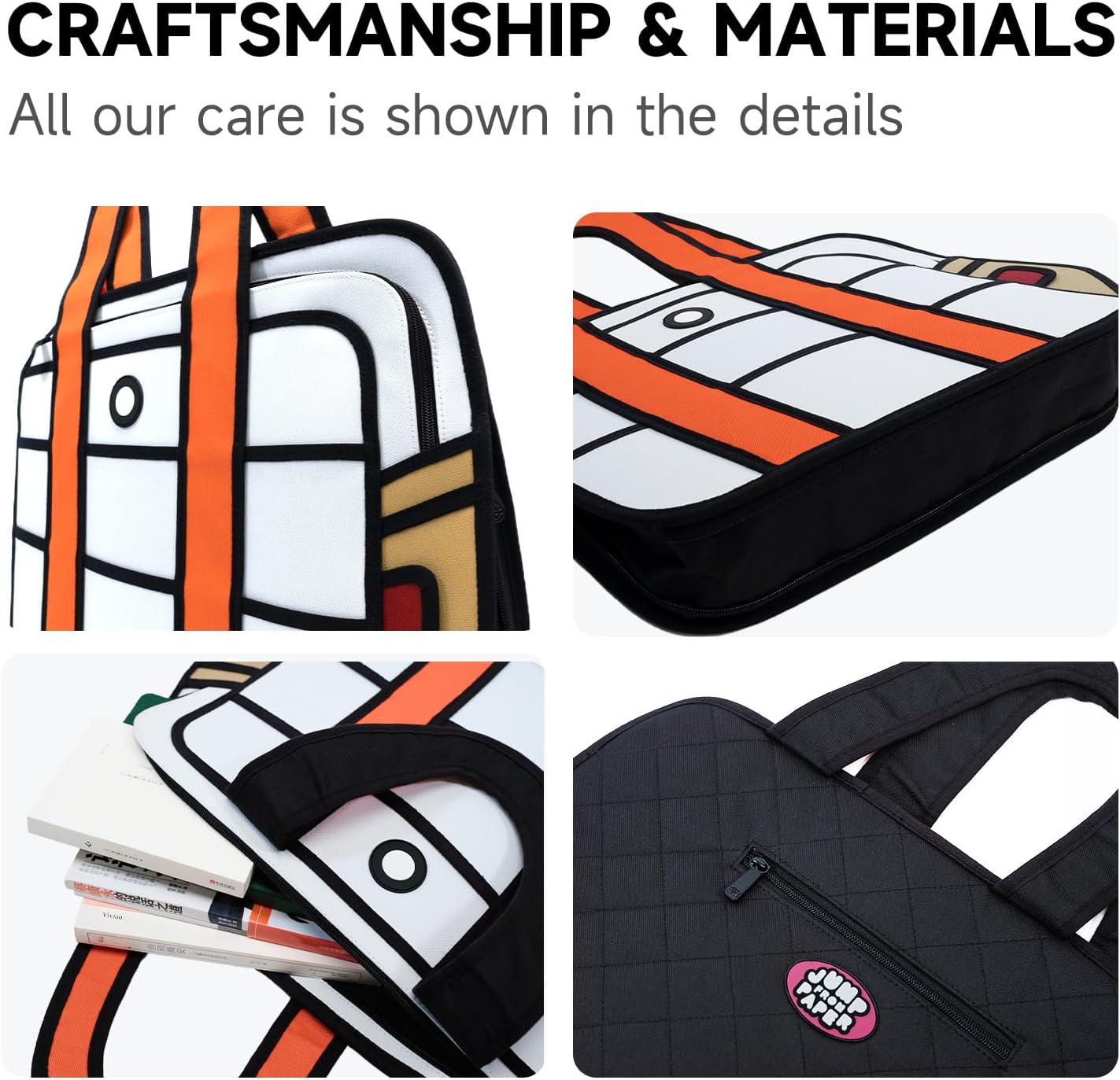 JUMPFROMPAPER 2D Cool Cartoon Tote Bag (Hola!) - Fun Pop Art Aesthetic, Cute Bags for Women in Travel, Campus and Work - Image 3