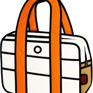 JUMPFROMPAPER 2D Cool Cartoon Tote Bag (Hola!) - Fun Pop Art Aesthetic, Cute Bags for Women in Travel, Campus and Work