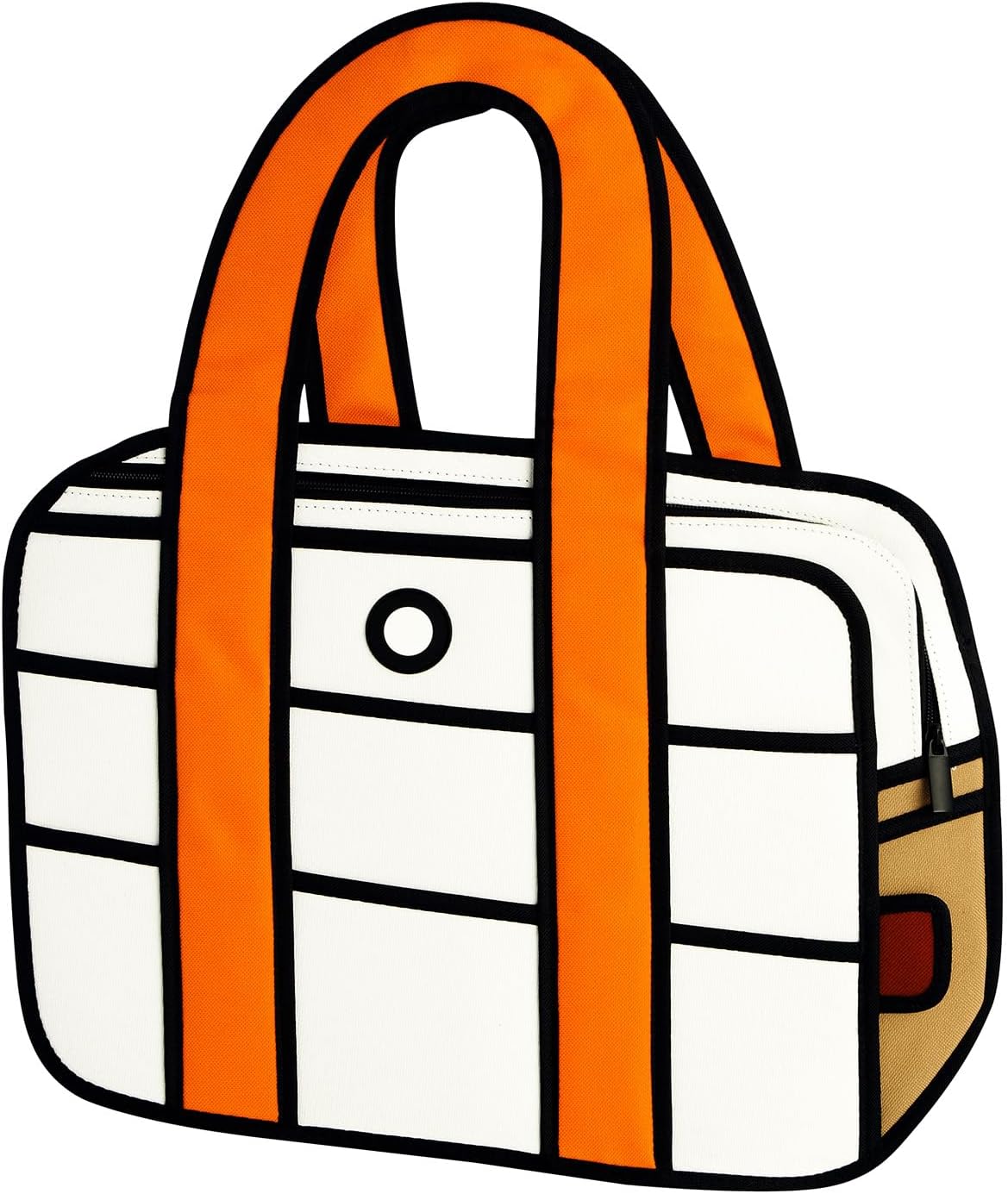 JUMPFROMPAPER 2D Cool Cartoon Tote Bag (Hola!) - Fun Pop Art Aesthetic, Cute Bags for Women in Travel, Campus and Work