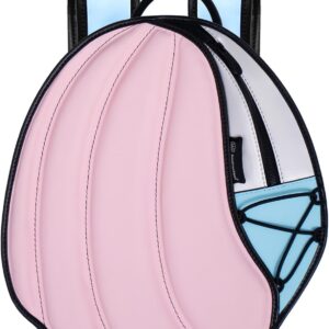 JUMPFROMPAPER Original 2D Cartoon Backpack (Puffer), Fun Novelty Backpacks Bags for Women, Adults and Senior Year, for Campus, Daily Use and Travel (Pink Dream)