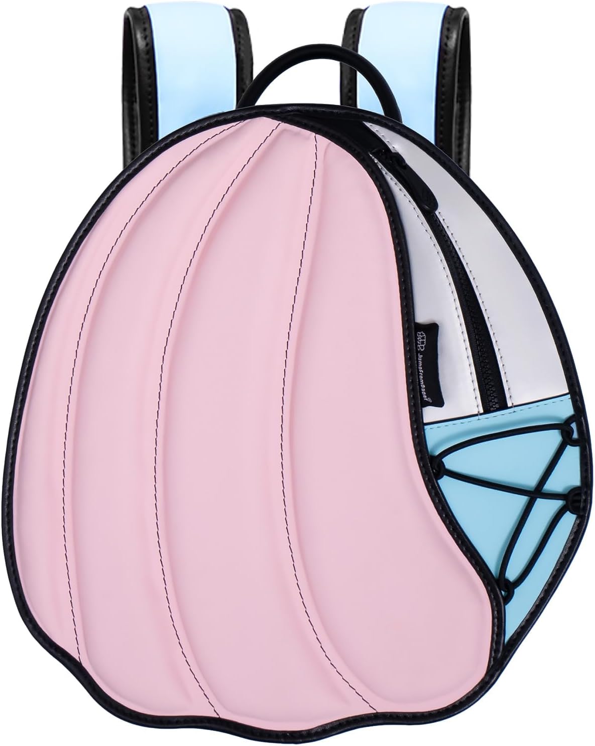 JUMPFROMPAPER Original 2D Cartoon Backpack (Puffer), Fun Novelty Backpacks Bags for Women, Adults and Senior Year, for Campus, Daily Use and Travel (Pink Dream)