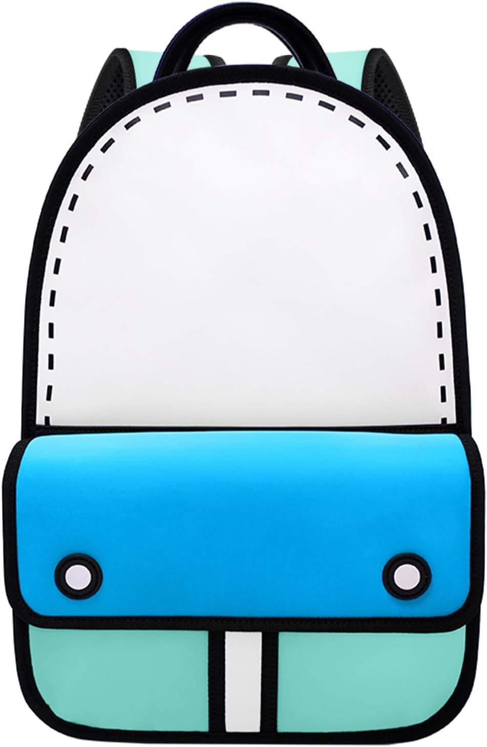 JUMPFROMPAPER Original Cartoon Backpack (3D Adventure), Fun Novelty Backpacks Bags for Adults and Senior Year (Greenery, Meduim - Classic) - Image 7