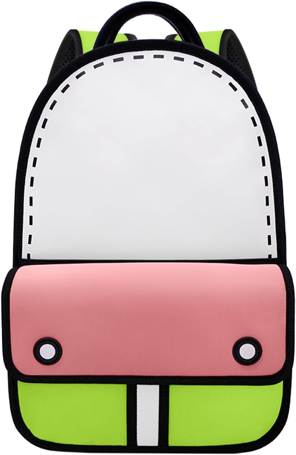 JUMPFROMPAPER Original Cartoon Backpack (3D Adventure), Fun Novelty Backpacks Bags for Adults and Senior Year (Greenery, Meduim - Classic) - Image 8