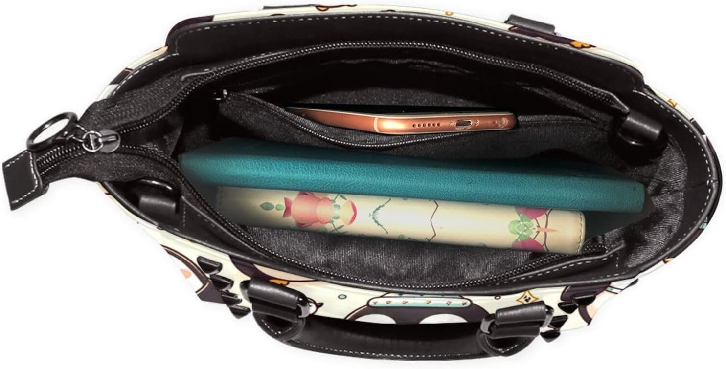 Kawaii-Emperor-Penguin Pu Leather Crossbody Studded Bag, Fashionable Shoulder Handbag With Detachable Shoulder Strap - Image 6