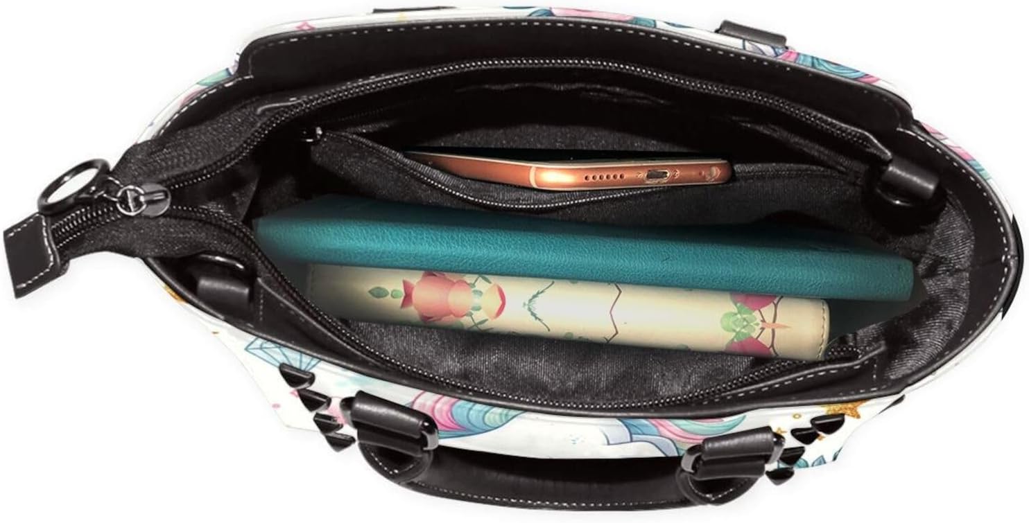 Kawaii-Horse-Twinkling-Stars Pu Leather Crossbody Studded Bag, Fashionable Shoulder Handbag With Detachable Shoulder Strap - Image 6