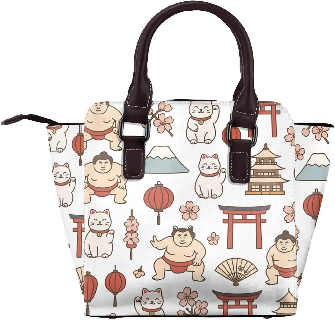 Kawaii Japan Culture Pu Leather Crossbody Studded Bag, Fashionable Shoulder Handbag With Detachable Shoulder Strap - Image 2