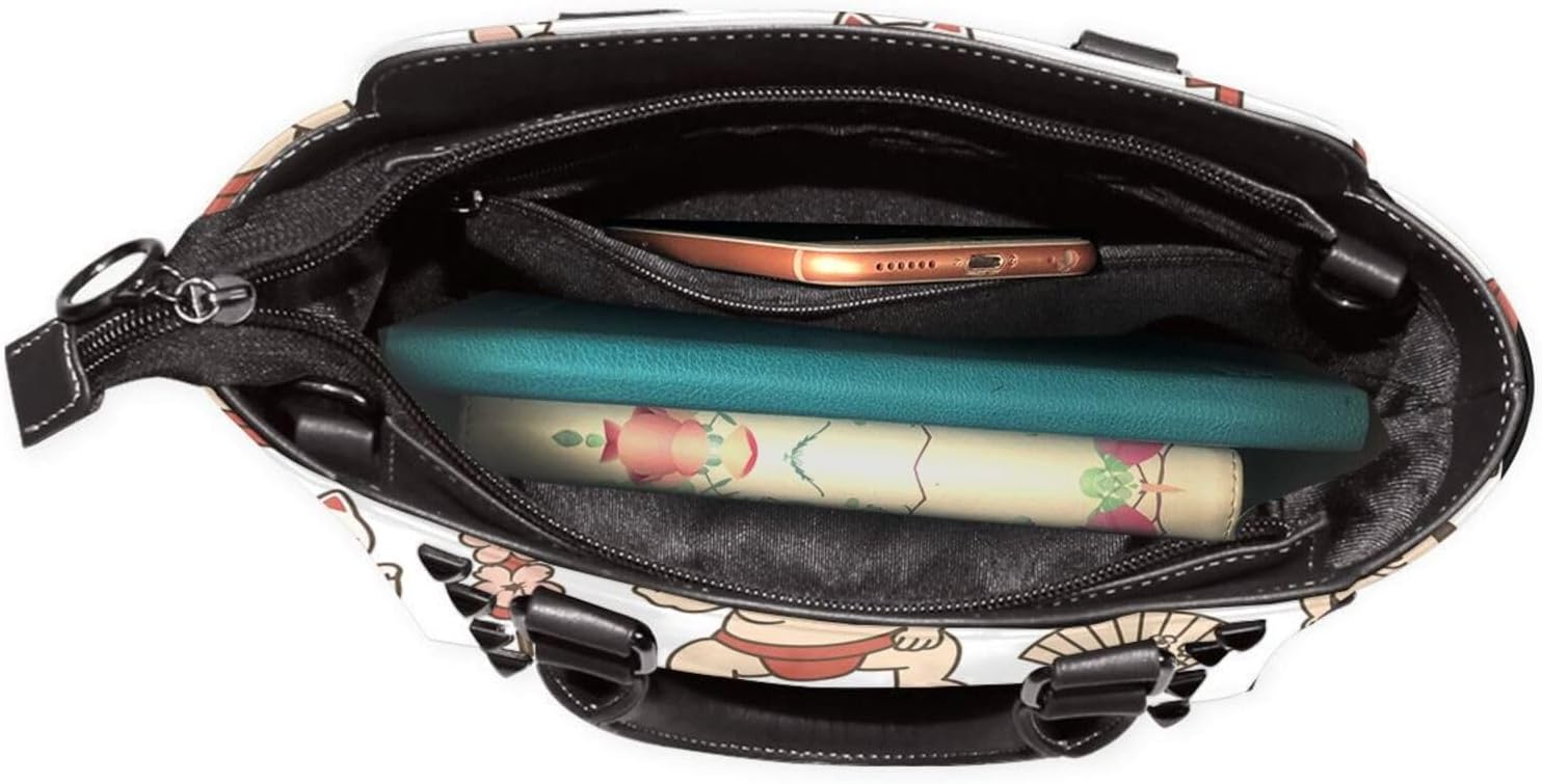 Kawaii Japan Culture Pu Leather Crossbody Studded Bag, Fashionable Shoulder Handbag With Detachable Shoulder Strap - Image 6