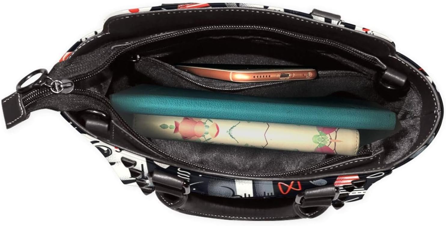 Kawaii-Kittens-Cats-Love Pu Leather Crossbody Studded Bag, Fashionable Shoulder Handbag With Detachable Shoulder Strap - Image 6