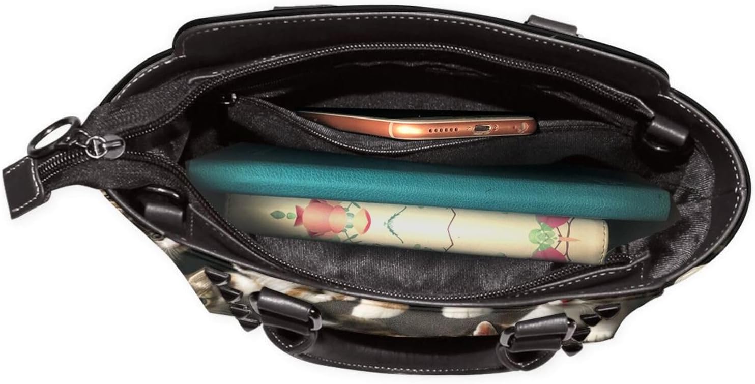 Kawaii-Kittens-Puppy Pu Leather Crossbody Studded Bag, Fashionable Shoulder Handbag With Detachable Shoulder Strap - Image 6