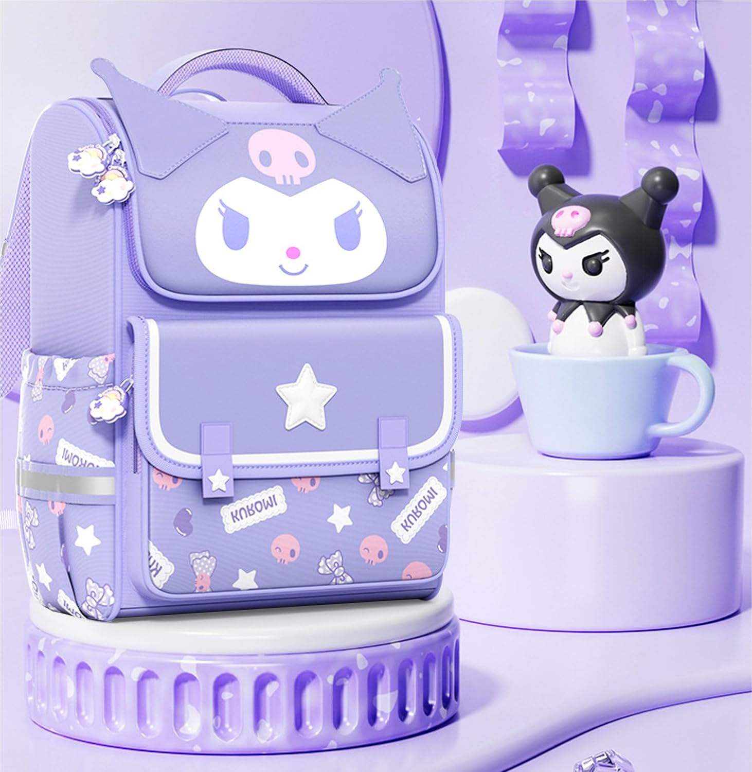 Kuromi Japanese Cartoon Character Backpack School Bag - Image 2