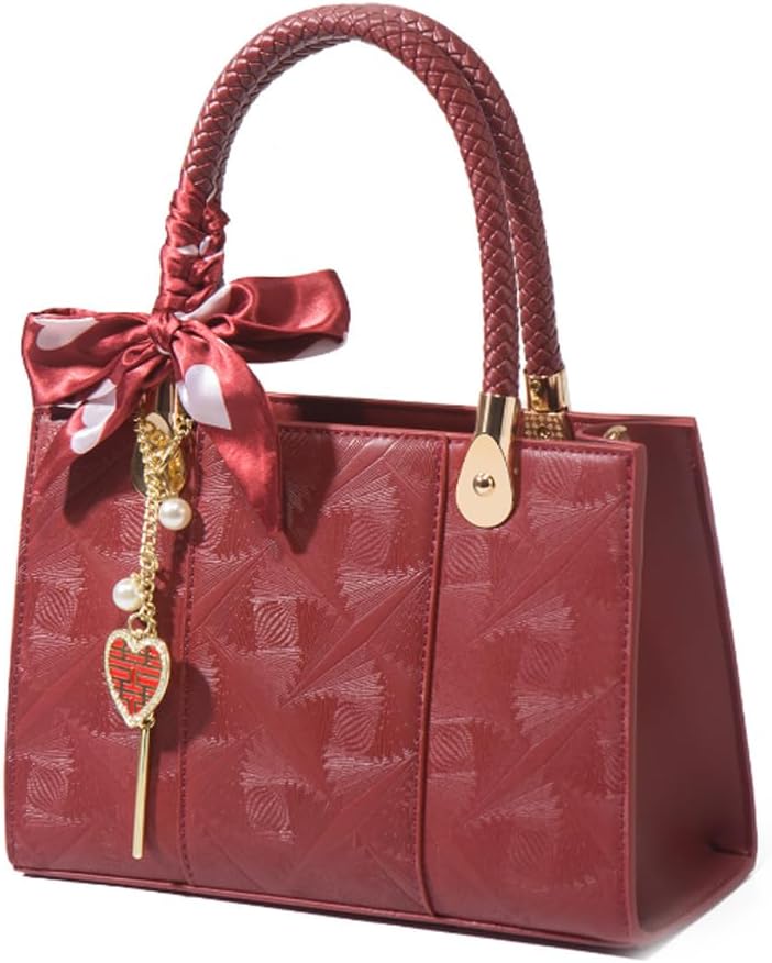 Ladies' handbag red handheld luxury crossbody bag25*9 * 17cm