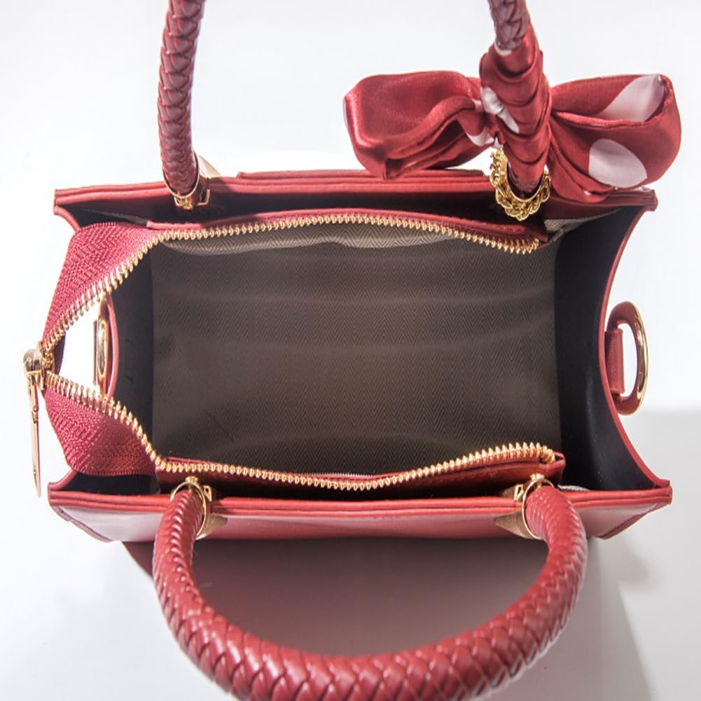 Ladies' handbag red handheld luxury crossbody bag25*9 * 17cm - Image 4