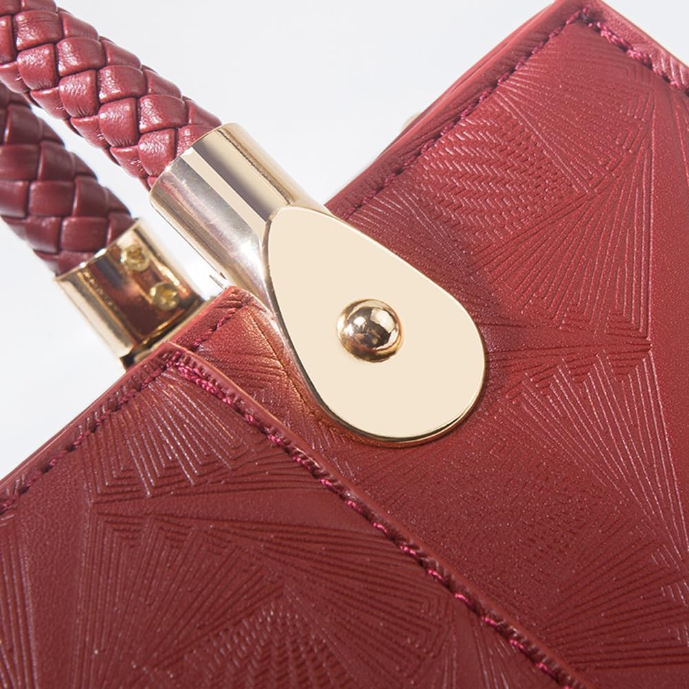 Ladies' handbag red handheld luxury crossbody bag25*9 * 17cm - Image 8