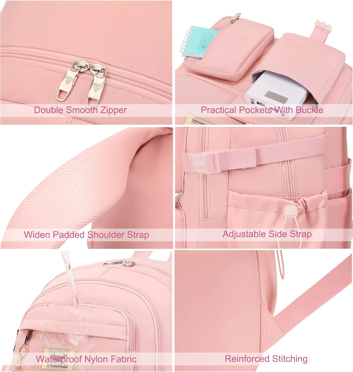 Laptop Backpacks 16 Inch School Bag College Backpack Large Travel Daypack Kawaii Bookbags - Image 5