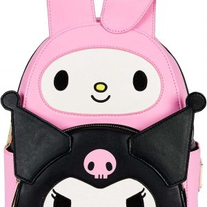 Loungefly Sanrio Hello Kitty My Melody Kuromi Double Pocket Adult Womens Double Strap Shoulder Bag Purse