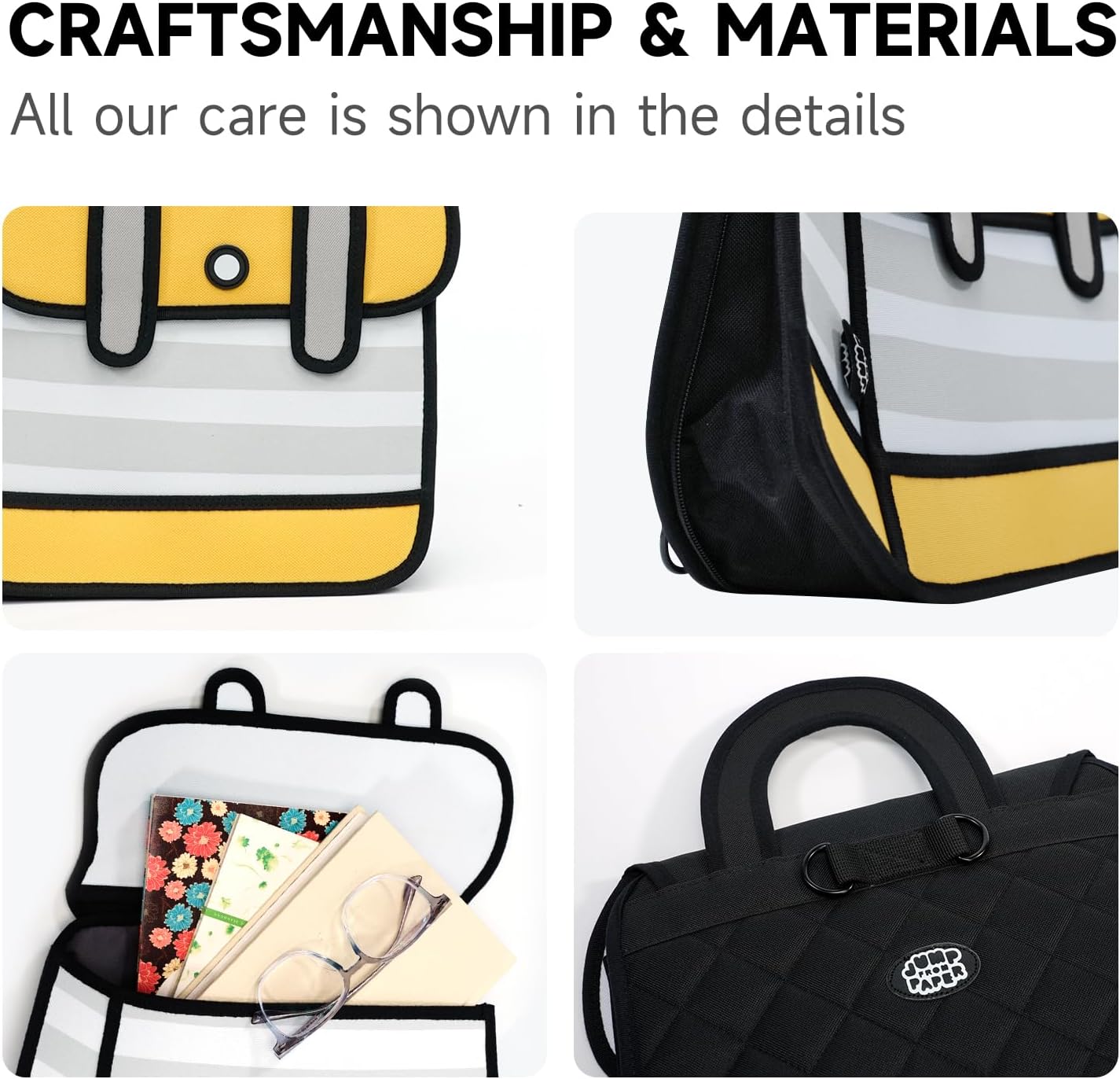 Original 2D Cartoon Backpack (Stripe), Fun Novelty Backpacks Bags for Women, Adults and Senior Year, for Campus, Daily Use and Travel - Image 3