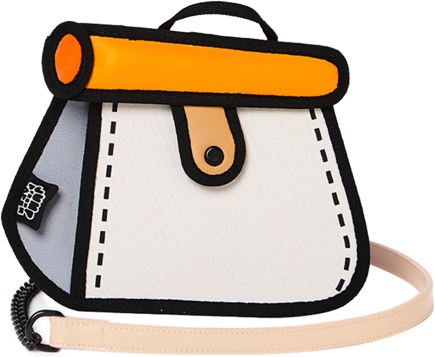 Original 2D Cartoon Crossbody Bag (Cake) - Fun Pop Art, Trendy Cross Body Shoulder Bags for Senior Year and Women, in Travel - Image 8