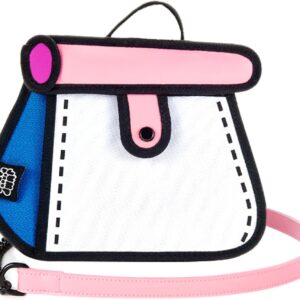 Original 2D Cartoon Crossbody Bag (Cake) - Fun Pop Art, Trendy Cross Body Shoulder Bags for Senior Year and Women, in Travel