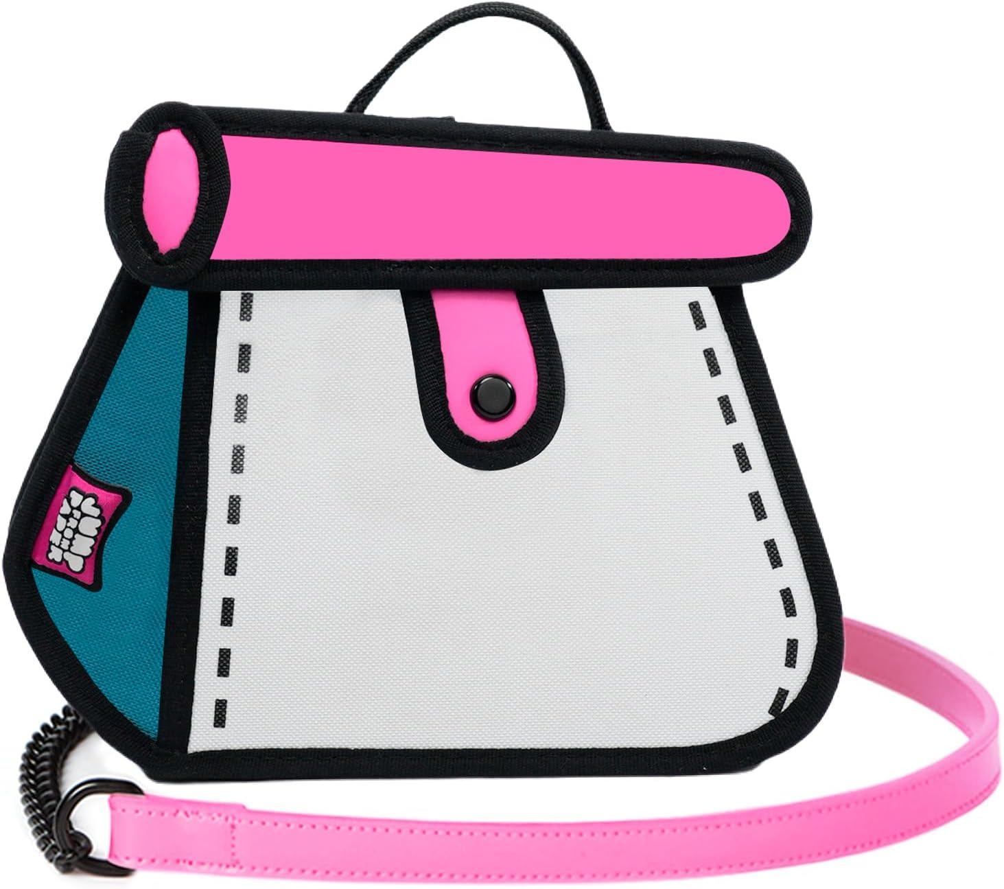 Original 2D Cartoon Crossbody Bag (Cake) - Fun Pop Art, Trendy Cross Body Shoulder Bags for Senior Year and Women, in Travel - Image 9