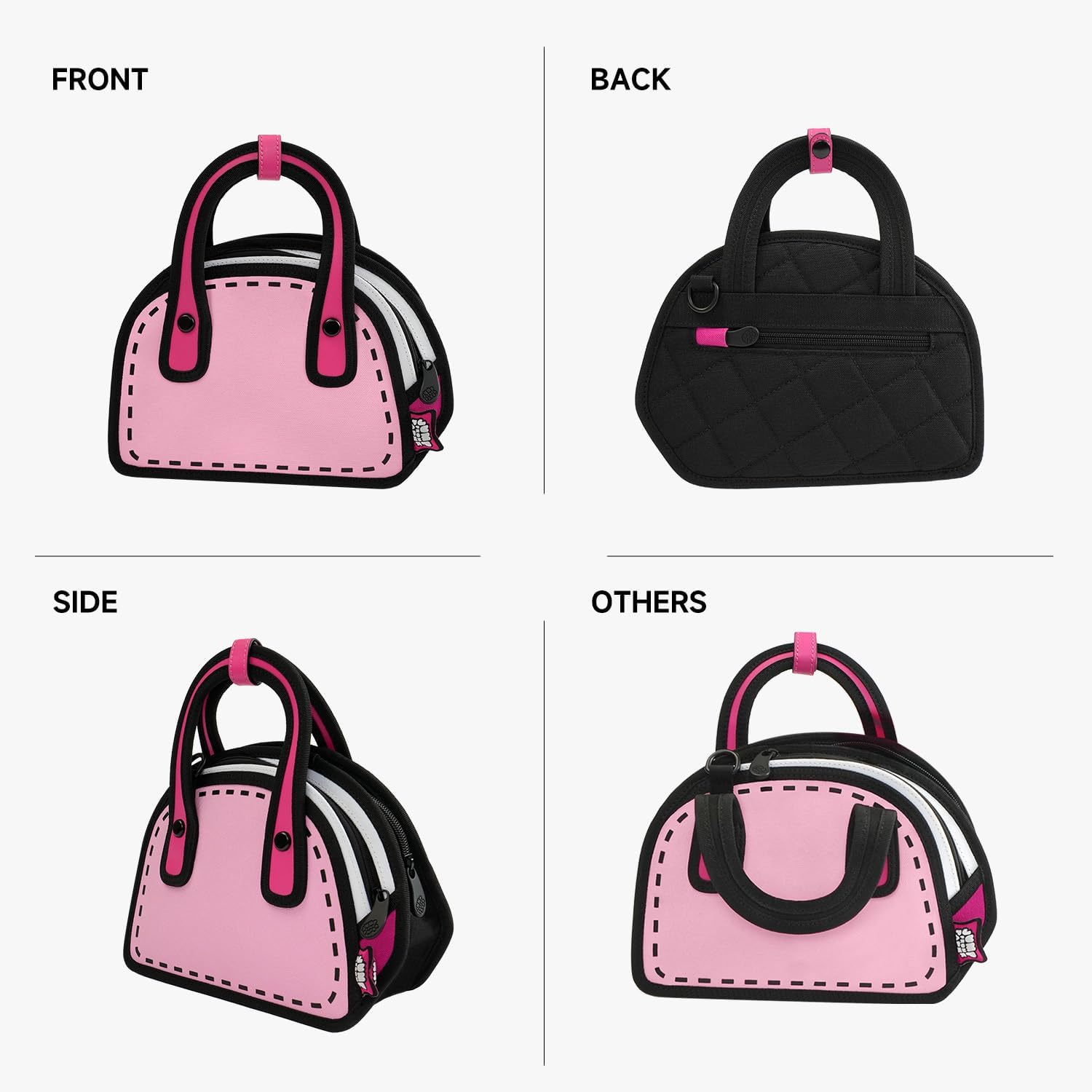 Original 2D Cartoon Crossbody Bag (Carly) - Fun Pop Art, Cross Body Shoulder Bags for Women, Senior Year, Daily and Travel - Image 5