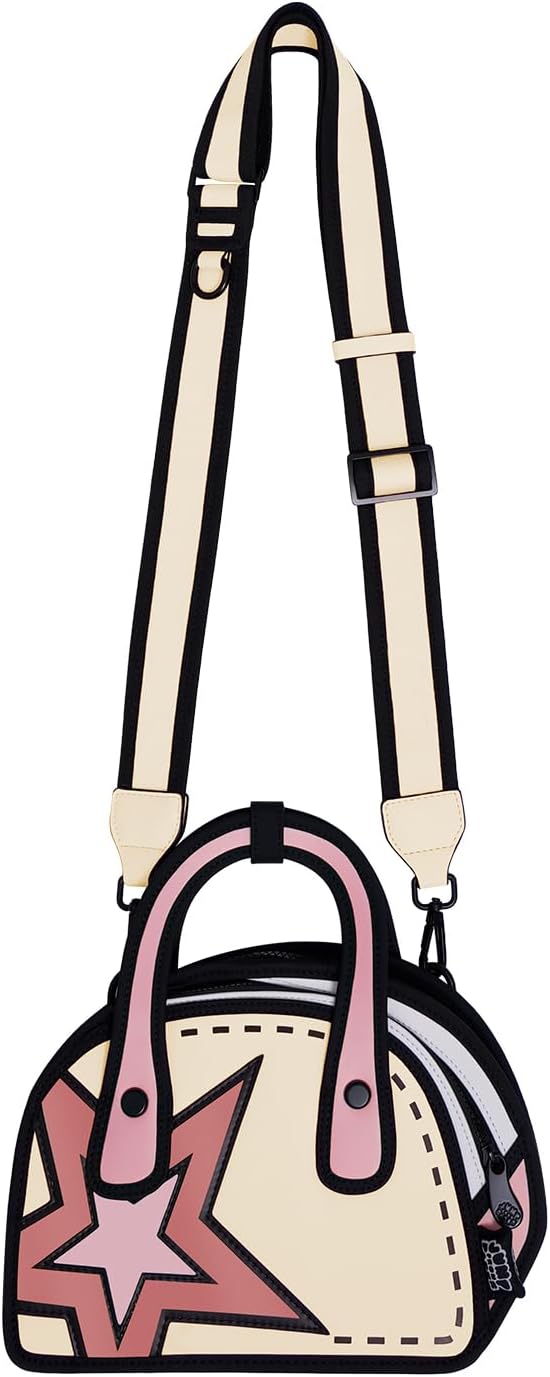 Original 2D Cartoon Crossbody Bag (Carly) - Fun Pop Art, Cross Body Shoulder Bags for Women, Senior Year, Daily and Travel - Image 8