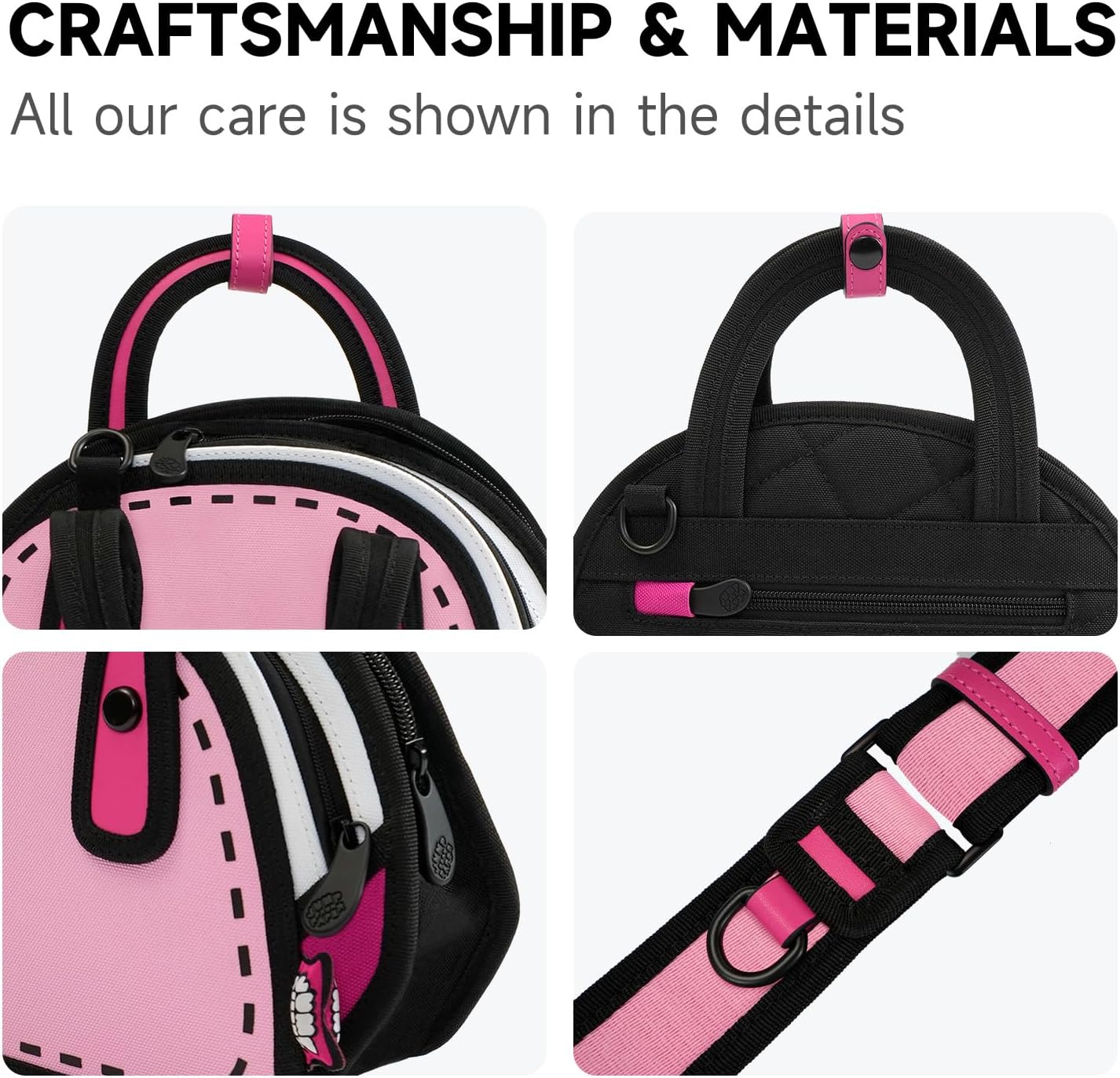 Original 2D Cartoon Crossbody Bag (Carly) - Fun Pop Art, Cross Body Shoulder Bags for Women, Senior Year, Daily and Travel - Image 3