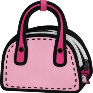 Original 2D Cartoon Crossbody Bag (Carly) - Fun Pop Art, Cross Body Shoulder Bags for Women, Senior Year, Daily and Travel