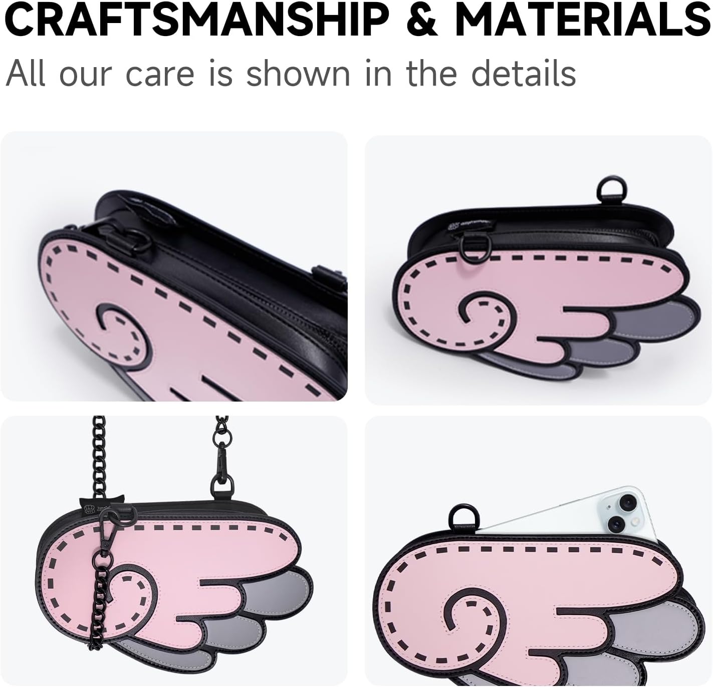 Original 2D Cartoon Crossbody Bag (Cupid) - Fun Novelty Pop Art, Trendy Cross Body Shoulder Bags Purse for Women, for Daily and Travel - Image 3