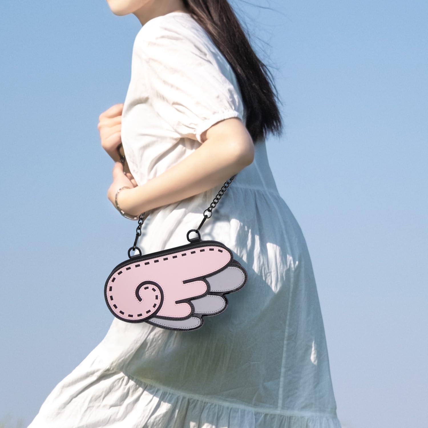 Original 2D Cartoon Crossbody Bag (Cupid) - Fun Novelty Pop Art, Trendy Cross Body Shoulder Bags Purse for Women, for Daily and Travel - Image 2