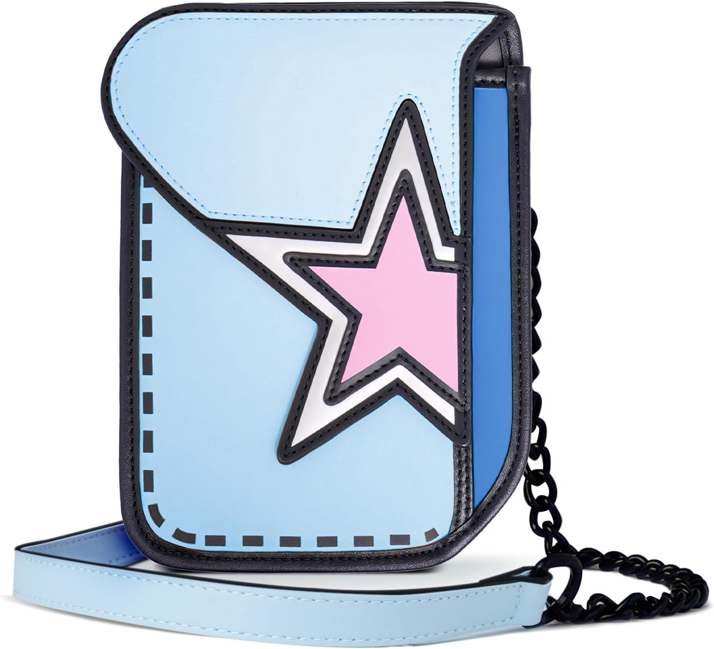 Original 2D Cartoon Crossbody Bag (Galaxy) - Fun Pop Art, Cross Body Shoulder Bags for Women, Senor Year