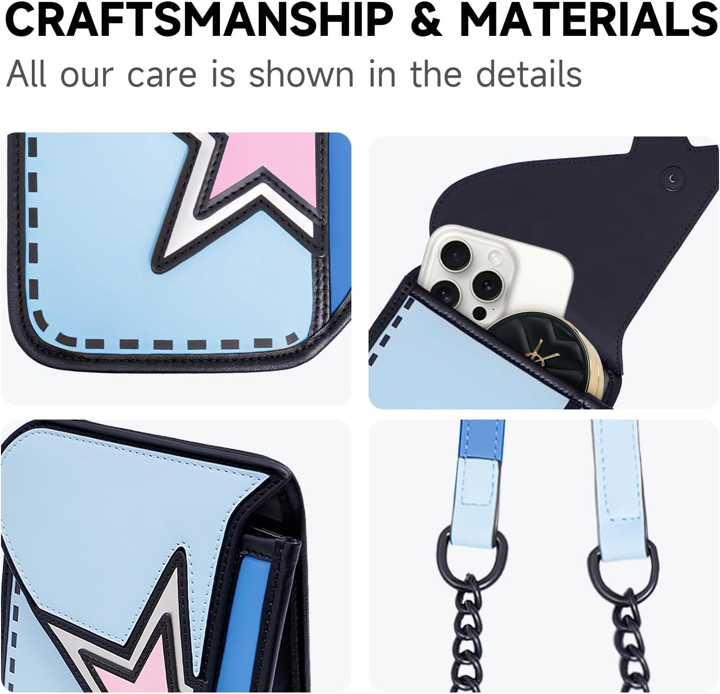 Original 2D Cartoon Crossbody Bag (Galaxy) - Fun Pop Art, Cross Body Shoulder Bags for Women, Senor Year - Image 3