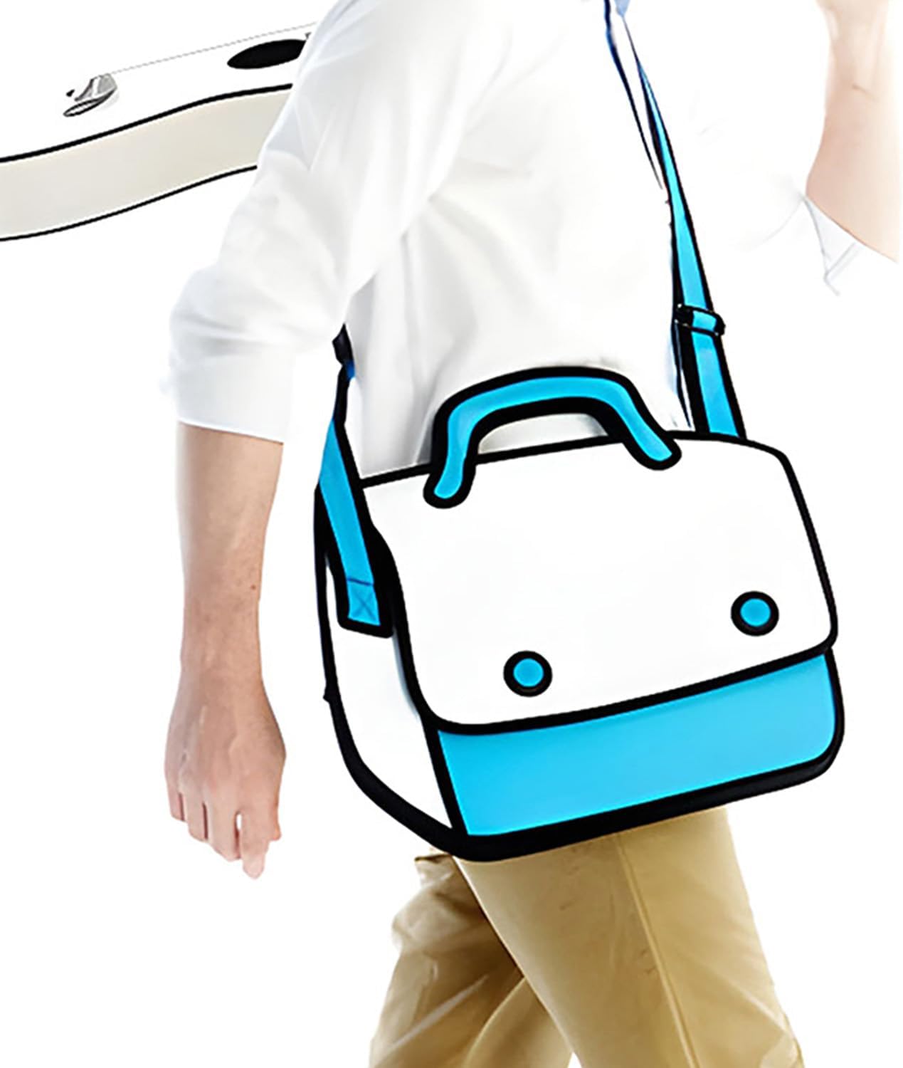 Original 2D Cartoon Crossbody Bag (Hookey), Fun Novelty Cross Body Bags for Women, Senior Year, Carries Ipad or Other Essentials for Daily and Travel - Image 6