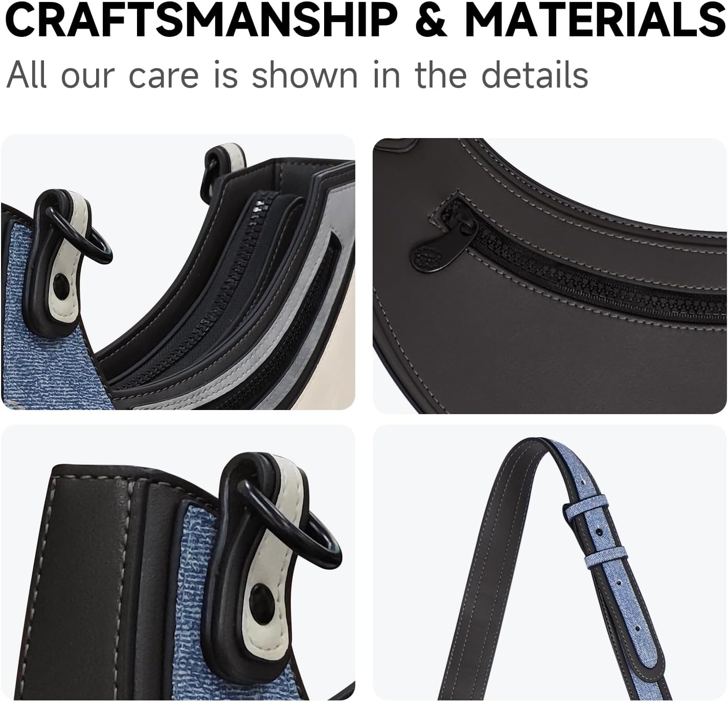 Original 2D Cartoon Crossbody Bag (Luna) - Fun Pop Art Cross Body Shoulder Bags for Women, Senior Year, Daily and Travel - Image 3