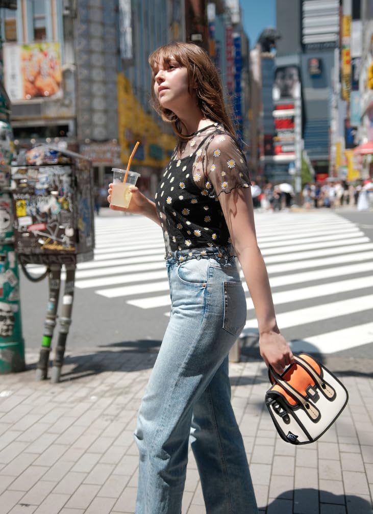 Original 2D Cartoon Crossbody Bag Purse (Owl), Jump From Paper Fun Novelty Cross Body Funny Purse for Women,Carries Essentials for Daily and Travel (Beige, Medium - Classic) - Image 7