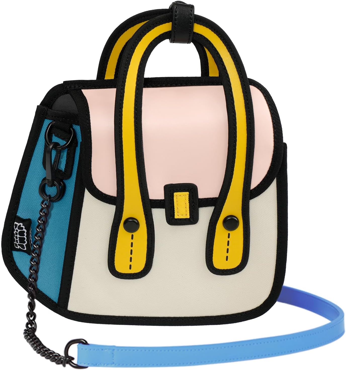 Original 2D Cartoon Crossbody Bag Purse (Owl), Jump From Paper Fun Novelty Cross Body Funny Purse for Women,Carries Essentials for Daily and Travel (Beige, Medium - Classic) - Image 20